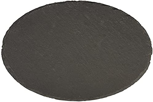 RAYHER HOBBY Rayher Schieferplatte, rund, 15 cm ø, Naturstein, Platte für Kerzen und Tischdekorationen, zum Beschriften und Basteln, 56531000, Grau