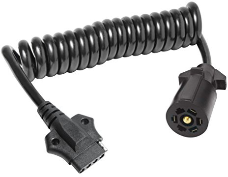Reese Towpower 85360 7-Way Blade to 5-Way Flat Trailer Wiring Adapter, Designed for 12 Volt Systems, 6 Feet Full Extension