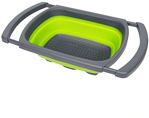 Passoire pliante pour les fruits et légumes - Poignées extensibles - Gain de place - Ecosway