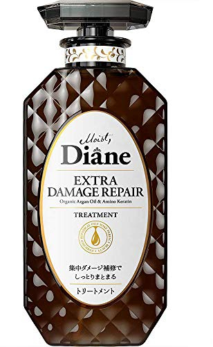 Moist Diane Extra Damage Repair Treatment 450ml - Organic Argan Oil & Amino Keratin (Green Tea Set)