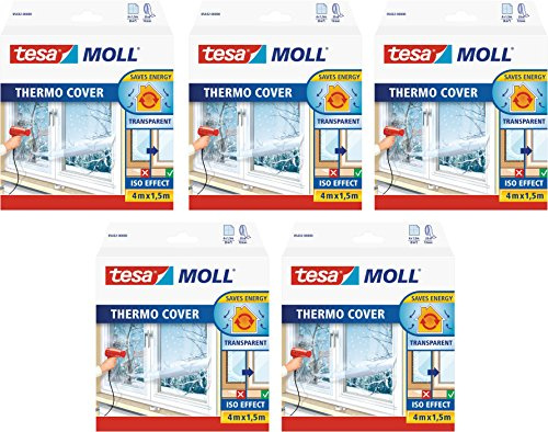 tesamoll® Thermo Cover Fensterisolierfolie (4,0m:1,5m / 5er Pack)