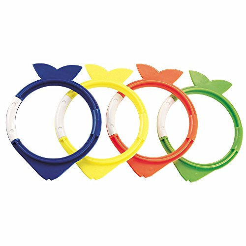Bestway 4er Set Lil' Fisch Tauch Ringe Schwimmen Tauchen Schwimmbad-Spielzeug