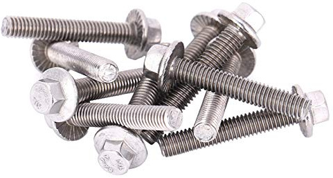 10 Tornillos M6x35 Acero Inoxidable 304 Cabeza Hexagonal con Brida y Arandela Integrada Kit Fijación Resistente a la Corrosión para Automóviles Muebles y Bricolaje Duradero