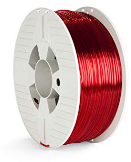 Verbatim 55062 - Filamento Pet-G 2, 85 mm, Color Rojo Transparente