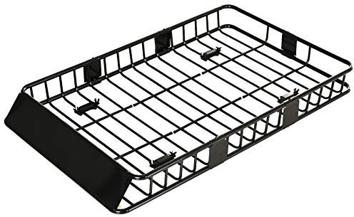 HOMCOM Dachgepäckträger Auto Dachkorb aus Metall 162x99x16cm Universal Gepäckträger Dachträger Tragfähigkeit von 100 kg Gepäckkorb für Camping, Grillen, Autoreisen Schwarz