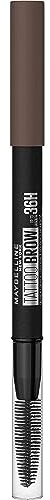 Maybelline New York Tattoo Brow 36H, Matita per sopracciglia temperabile, Risultato definito e naturale fino a 36 ore, Deep Brown (07)