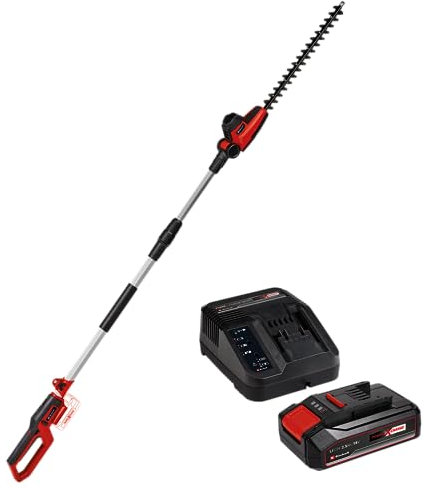 Einhell GC-HH 18/45 Li T-Solo Tagliasiepi telescopico a batteria Power X-Change + Einhell Originale 18V 2,5Ah PXC Starter Kit batteria 2,5 Ah e caricabatteria Power X-Change