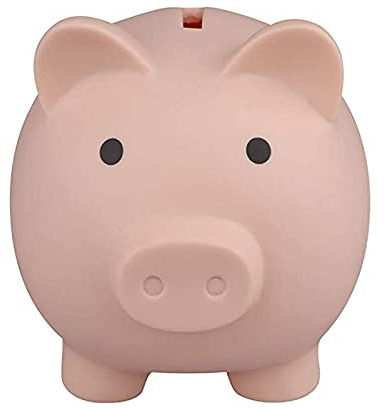 Salvadanaio in plastica per bambini e adulti, simpatico salvadanaio in plastica per bambini, contenitore in plastica per monete, piccolo maiale salvadanaio a forma di maiale