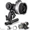 NEEWER Mini Follow Focus avec arrêts A/B,Pince à Tige et Tige de 15mm,Compatible avec Un diamètre d'objectif jusqu'à 114mm,PG001(Argent)