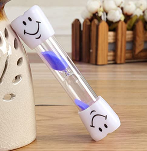 Cara Sonriente Cepillado de Dientes Reloj de Arena 3 Minutos Arena Dental Medidor de Tiempo Reloj de Arena Reloj de Arena para niños Regalo de los niños Decoración Hogar, Púrpura, 1pc