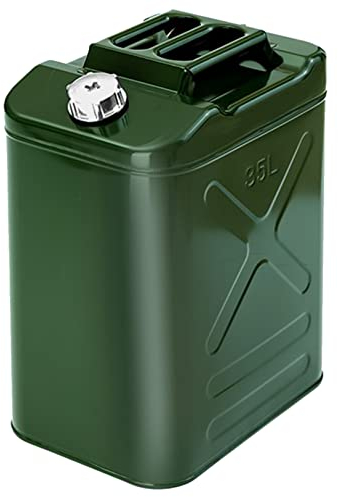 NileMAll Serbatoio Benzina Portatile da 20L, 25L, 30L, 35L, 40L, Ferro Verde per Auto e Moto Ricambi Esterni di Emergenza