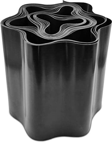 Enhance Your Garden Design with 9 Metres, Black Flexible Plastic Lawn Edging - Durable, Weatherproof, and Frost-Resistant! 15cm Height. Set by MYPURECORE