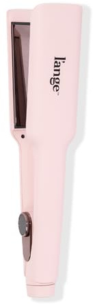 L'ANGE HAIR Le Titane Titanium Flat Iron | Hair Straightener with Curved Edges for Versatile Styling | Dual Voltage Flat Iron with Infrared Heat & Adjustable Temperature | 1.75 Blush