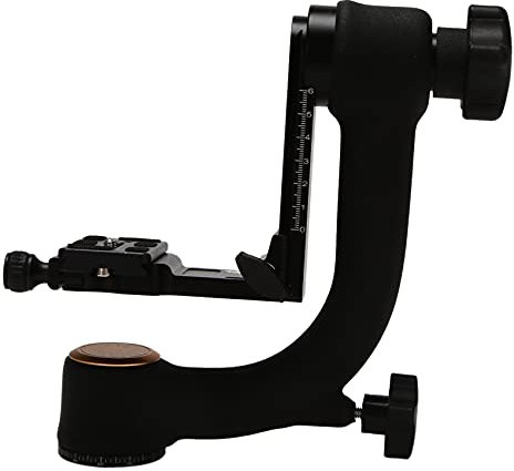 Azwamkue Kamera Gimbal Stativkopf für große Tragfähigkeit Kamera Teleobjektiv 1/4 Schraube 48mm Durchmesser