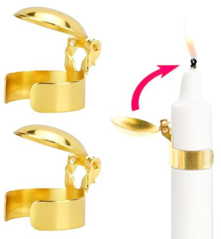 VYIBPDY 2 Stück kerzenlöscher automatisch, goldener kerzenlöscher,schwedischer Kerzenlöscher Ring Kerzendocht