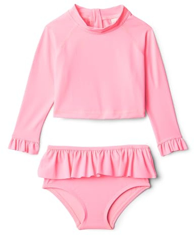 Amazon Essentials x Sofia Grainge Set Rash Guard 2 Pezzi a Maniche Lunghe Bambine e ragazze, Rosa Brillante, 24 mesi