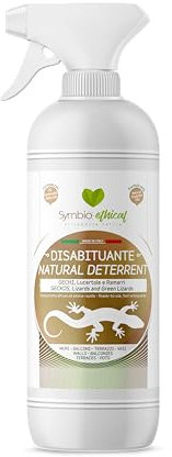 Symbioethical DISABITUANTE GECHI LUCERTOLE E RAMARRI 750ml - Spray Pronto all'Uso ad Azione Rapida, con Oli Essenziali Naturali, Made in Italy