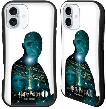 Head Case Designs Officially Licensed Harry Potter Voldemort Yew Wand Deathly Hallows XXXVIII Hybrid Case Compatible With Apple iPhone 16 Plus