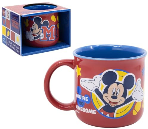 CARTOON Tazza Topolino Disney doppio colore modello mug in ceramica tazzone ciotola da colazione 355 ml per bambini