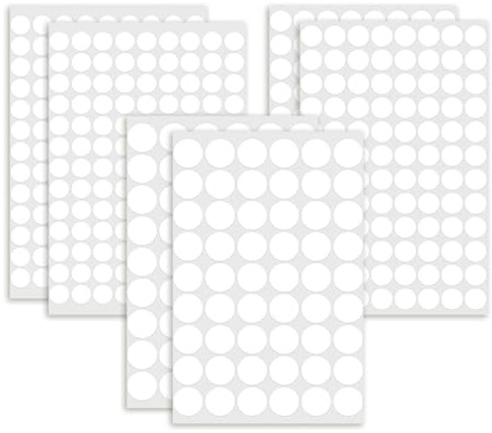 580 Stück Weiß Schraubenabdeckung Selbstklebend, Ø12mm/15mm/21mm PVC Schrauben Abdeckkappen für Bohrlöcher Klebepunkte Weiß Abdeckkappen Aufkleber für Wandschränke Schreibtische Möbel Reparaturen