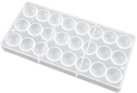 VICASKY Dot Pattern 24-Cavity Semicircle Chocolate Mold Silicone Baking Tray Cake Maker Mold for Home Baking and Candy Making