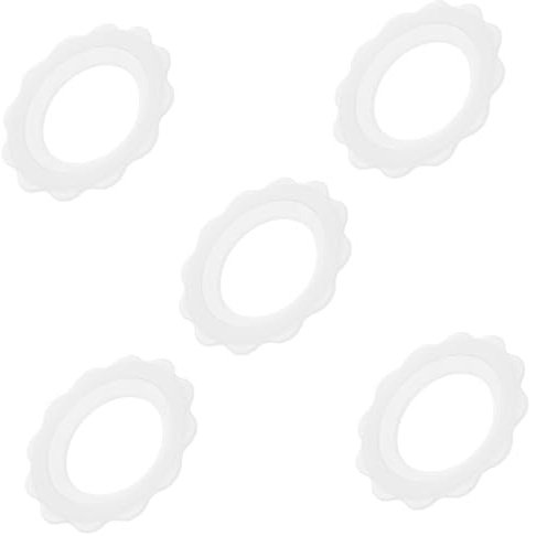 UKCOCO Protège-tétons et Résistant la Transpiration Antidérapant en Silicone Anneau Souple Blanc Lot de 5 pour Allaitement Maison Déplacements
