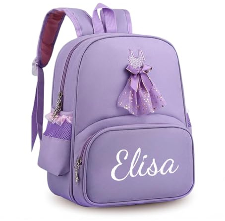 Generisch Violett Personalisierter Kinderrucksack mit Gesticktem Namen
