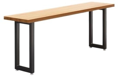 Bartabeller Industriellt lågt barbord med metallram, multifunktionellt långt smalt köksmatbord Bar Bordets Högbord(140 * 40 * 75cm)