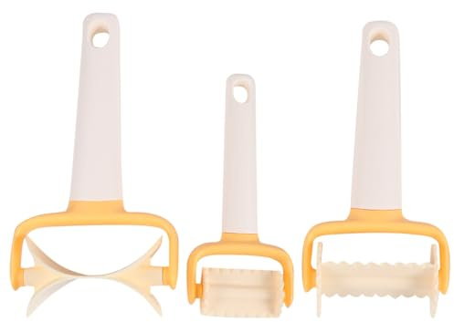 FELTECHELECTR Set Tagliabiscotti e Formine Per Pasta in Plastica, 3 Pezzi, Per Biscotti, Fondente e Pasta Frolla, Utensili Da Cucina Per Dolci Fatti in Casa e Pasticceria