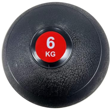 VIMAS SPORT Slam Ball, Balón Medicinal para Entrenamiento Funcional, 6 kg, Negro, PVC Antideslizante, Unisex Adulto