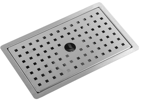 BONKZEBU Fregadero de Cocina con Bandeja de Drenaje de Agua, Fregadero de Barra Pequeña de Acero Inoxidable, Lavabo para Estación de Trabajo para Apartamento de Encimera, de (Cepillado)