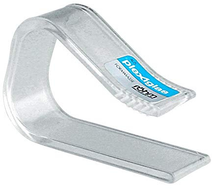 Home Xpert 4er Set Tischtuchklammern, Tischdeckenklammern, Tischtuchhalter aus Plexiglas für Tischplatten bis 27 mm