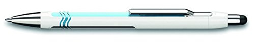 Schneider 138702 Epsilon Touch Druckkugelschreiber (Strichstärke XB, dokumentenechte Mine- Schreibfarbe: blau, inkl. Touchpen, Made in Germany) Schaftfarbe: weiß-blau,1 Stück (1er Pack)