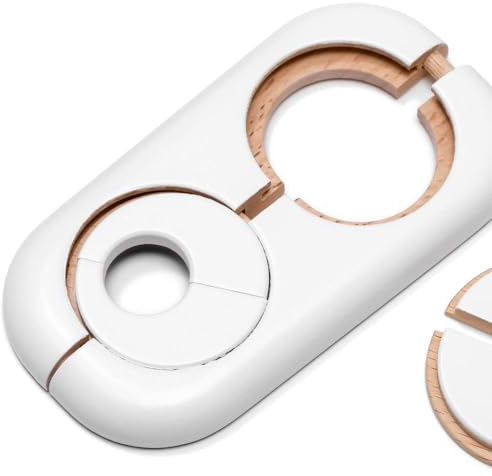 Rosace double pour radiateur - Diamètre intérieur : 19 mm - Blanche