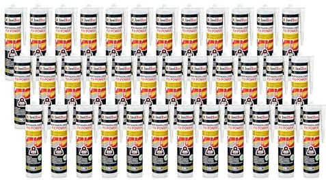 Isolbau Montagekleber Fix-Power - 36 x 480 g Styroporleber, Kraftkleber, Alleskleber, Baukleber für Innen- & Außenbereich - 200 kg / 10 cm - Weiß