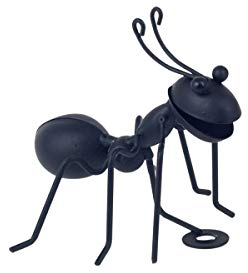 CAPRILO. Adorno Pared Decorativo de Metal Hormiga Negra. Cuadros y Apliques. Figuras y Esculturas. Insectos. Muebles Auxiliares. Decoración Hogar. Regalos Originales. 9 x 7 x 8 cm.