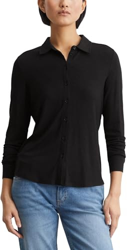 Marc OߴPolo Donna Camicia in Jersey parzialmente Elasticizzata Colletto a Punta, Nero (Black), XXS