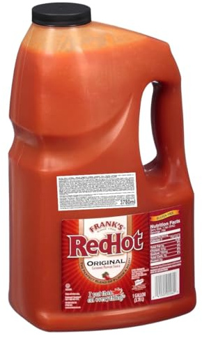 SABORMEX Frank's RedHot Original Cayenne Pepper Sauce, Sauce Piquante au Piment Rouge de Cayenne 3780 ml