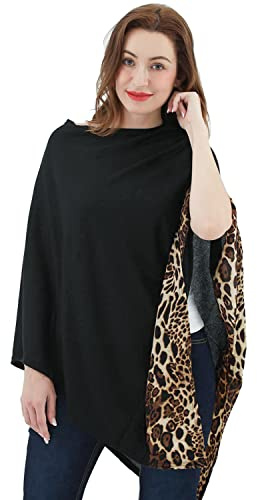 DiaryLook Kaschmir-Feeling gestrickter Poncho Damen Elegant, Langer Cape Damen Poncho für Frauen, weiche Knöpfe, Leichter Wickel Schal Cardigan für Frühling, Sommer, Winter Geschenk für Frauen