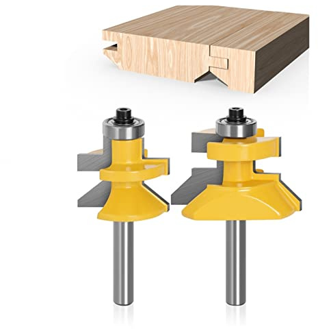2 teile/satz Nut Und Feder Bodenbelag Fräser Set 8mm Schaft 120 Grad Fräser Set Holzbearbeitung Nutschneider