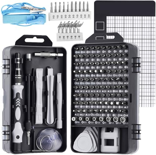 SharkByte 139 in 1 Precision Mini Screwdrivers Set, Magnetic DIY Electronic Repair Tools Kit for iPhone Mobile Laptop PC Mac Watch Glasses Ring Xbox PS Console, Small Screwdriver Kit with Dr Ex Bits
