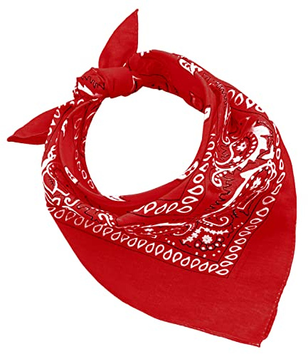 Bandana 100% Baumwolle 3/5/10 Set für Damen Herren Kinder Unisex Einfarbig und/oder Paisley Muster Code A644