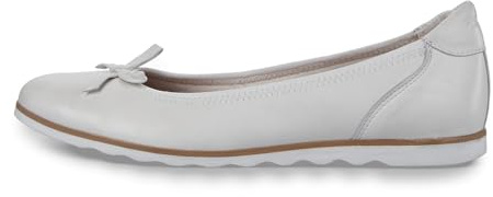 Tamaris Ballerines pour Femme - 1-22128-42, Cuir Blanc., 38 EU