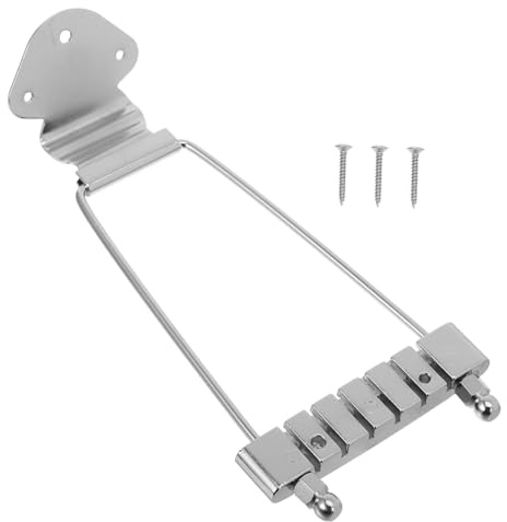 Saitenhalter für 6-saitige Gitarre, Bass Saitenhalter Silber | 10 Mm Saitenabstand, Massive Zinklegierung, Zubehör für Gitarre und Bass