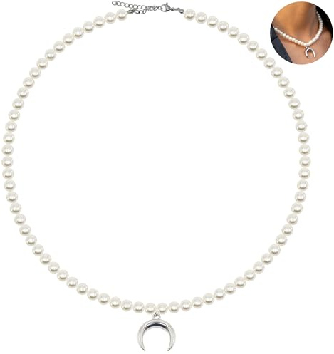 Netrox - Hochwertige Perlenkette mit Geschenkbox - für Damen & Herren - verstellbare Kette - Perlenkette Damen, Perlenschmuck, Perlen Kette, Pearl necklace, Schmuck, Halskette, Damen Perlen Kette