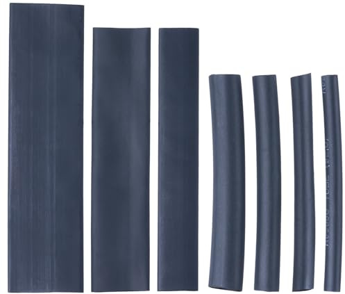 YoiYee Comprehensive 127-Piece Heat Shrink Tubing Set, 7-Size Assortment, Black Cable Sleeves with 2:1 Shrink Ratio for Electrical Insulation