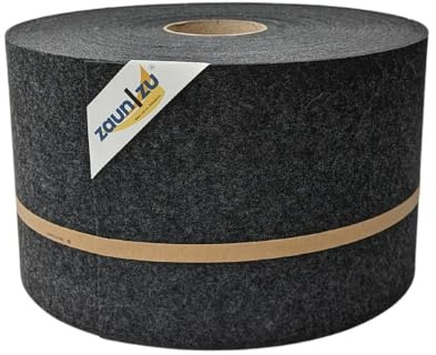 zaun|zu® Vlies 50 m Rolle | Sichtschutzstreifen für Doppelstabzaun | Nachhaltiger Sichtschutz mit Privatsphäre | UV-beständig & wetterfest | Blickschutz | Windschutz Schwarzgrau 50m