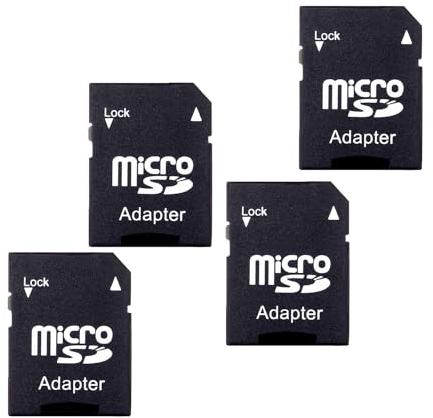 Adattatore Ultra Micro SD,4 pezzi Adattatore per scheda SD per Schede Micro SD per Scheda di Memoria per Tablet Mobile Nero