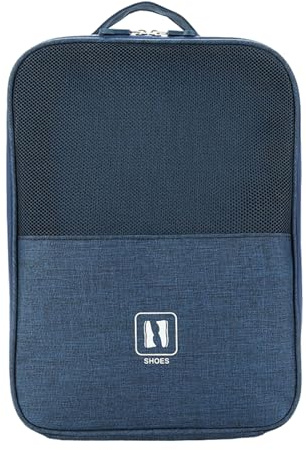 Schuhbeutel Reise, Wasserdicht Schuhtasche, Staubdicht Schuhtaschen, Tragbare Schuhsack, schuhkoffer Reise für mehrere Schuhe, reiseorganizer Schuhe, schuhkoffer Reise für mehrere Schuhe (Dunkelblau)