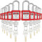VEVOR Lockout-Tagout-Schloss-Set, 10 rote Sicherheits-Lockout-Vorhängeschlösser, mit 2 Schlüsseln pro Schloss, OSHA-konforme Lockout-Schlösser, Lockout-Tagout-Sicherheitsvorhängeschlösser